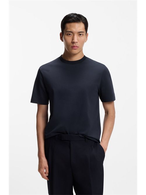 T-shirt in monogramma interno in misto cotone
